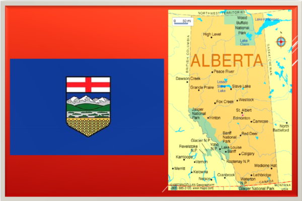 Alberta Flag n Map